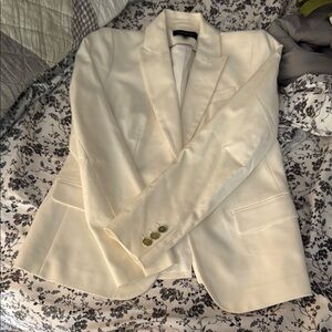 Talbots White Blazer Structured Suit Jacket